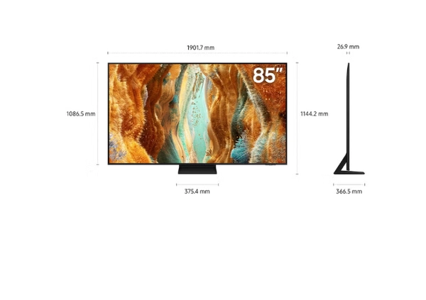 Samsung 85 Inch Neo QLED TV, QN70F, 4K, Mini LED, NQ4 AI Gen2 Processor, Quantum Matrix Technology Slim, Motion Xcelerator 144Hz, Vision AI Smart TV, QA85QN70FAUXZN (2025 - UAE Version) QN70F BLACK