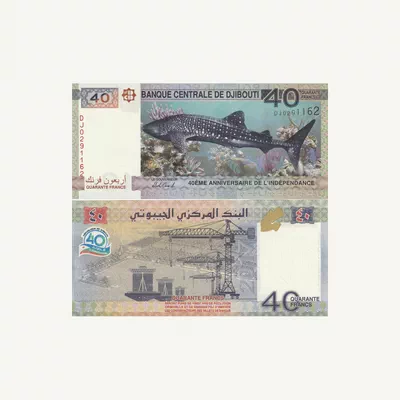 DJIBOUTI 40 FRANCS COMMEMORATIVE BANKNOTE 2017-2