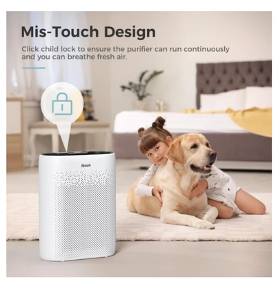 IBSUN Air Purifier Large Room Up to 60 ㎡ with Air Quality Sensors, H13 True HEPA Filter Remove 99.97% for Dust Pet Dander ZY2866-5