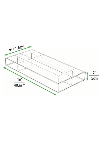  Eworld 4-Pack Plastic Stackable Storage Drawer Organizer-1