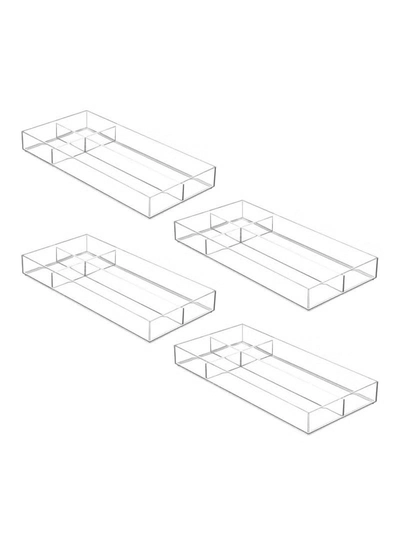  Eworld 4-Pack Plastic Stackable Storage Drawer Organizer-5