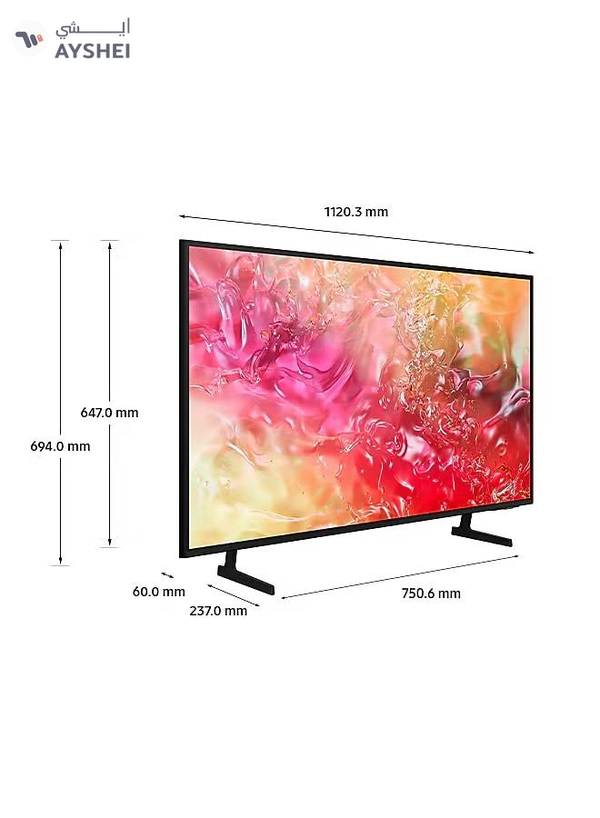 Samsung 50-Inch Crystal UHD DU7000 4K Tizen OS Smart TV with HDR 10+, PurColor, Knox Security With 2.0 Channel Soundbar 30W, HDMI ARC, Bluetooth, USB, MP3, FM Station 50DU7000+SOUNDBAR Black