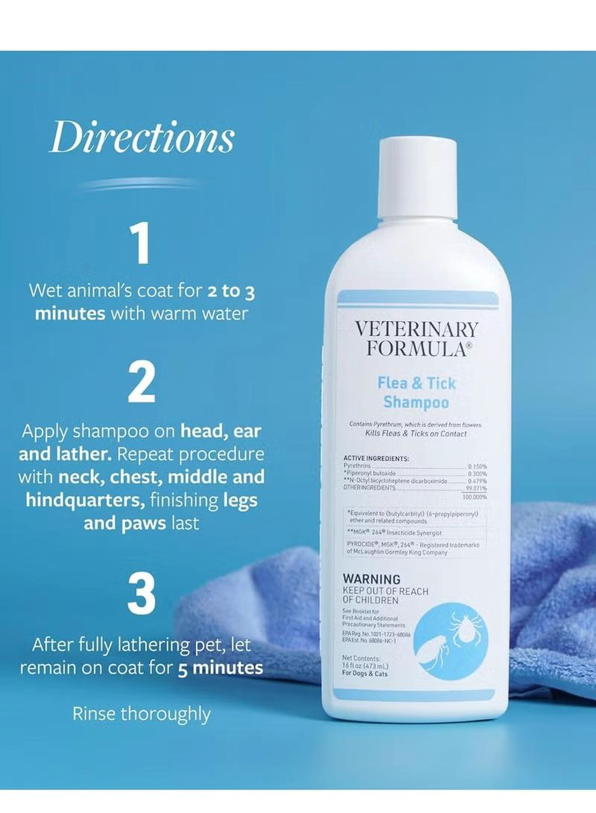 Veterinary Formula Synergy Labs Veterinary Formula Clinical Care Flea & Tick Shampoo 473ml-5-5