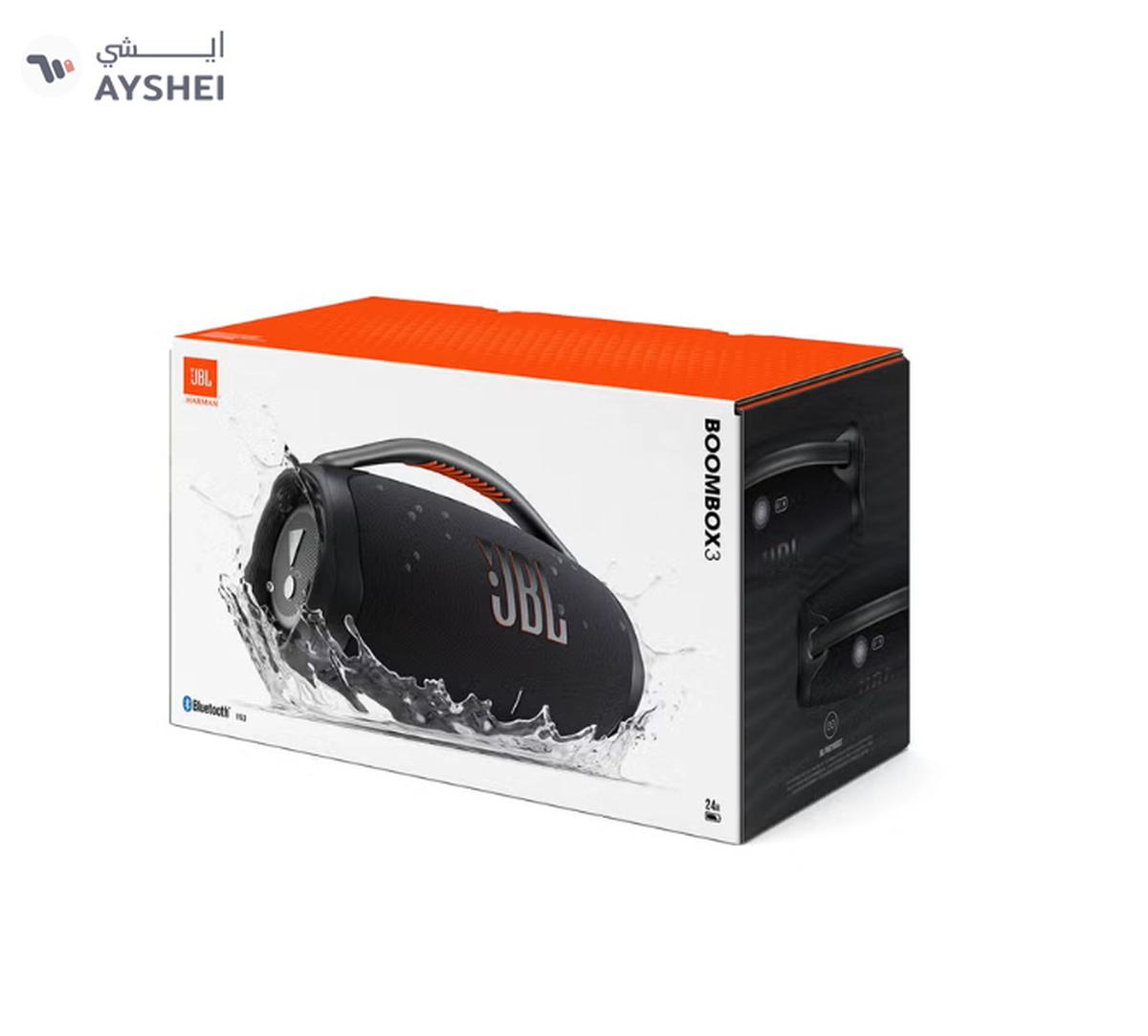 JBL Boombox 3 Portable Speaker With Massive Signature Pro Sound Black-3-3