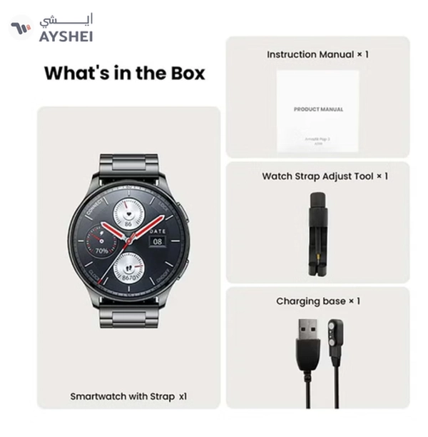 Amazfit Pop 3R Smart Watch With 1.43" (3.6 Cm) HD AMOLED Display, BT Calling