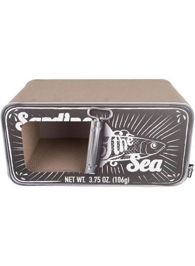 District 70 Sardine Cardboard Cat Scratcher, 60 x 30 x 30 cm, Black-0