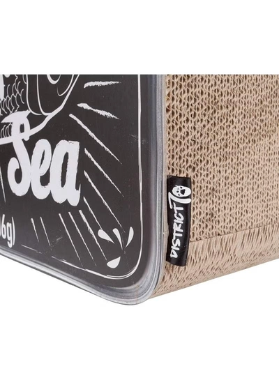 District 70 Sardine Cardboard Cat Scratcher, 60 x 30 x 30 cm, Black-2
