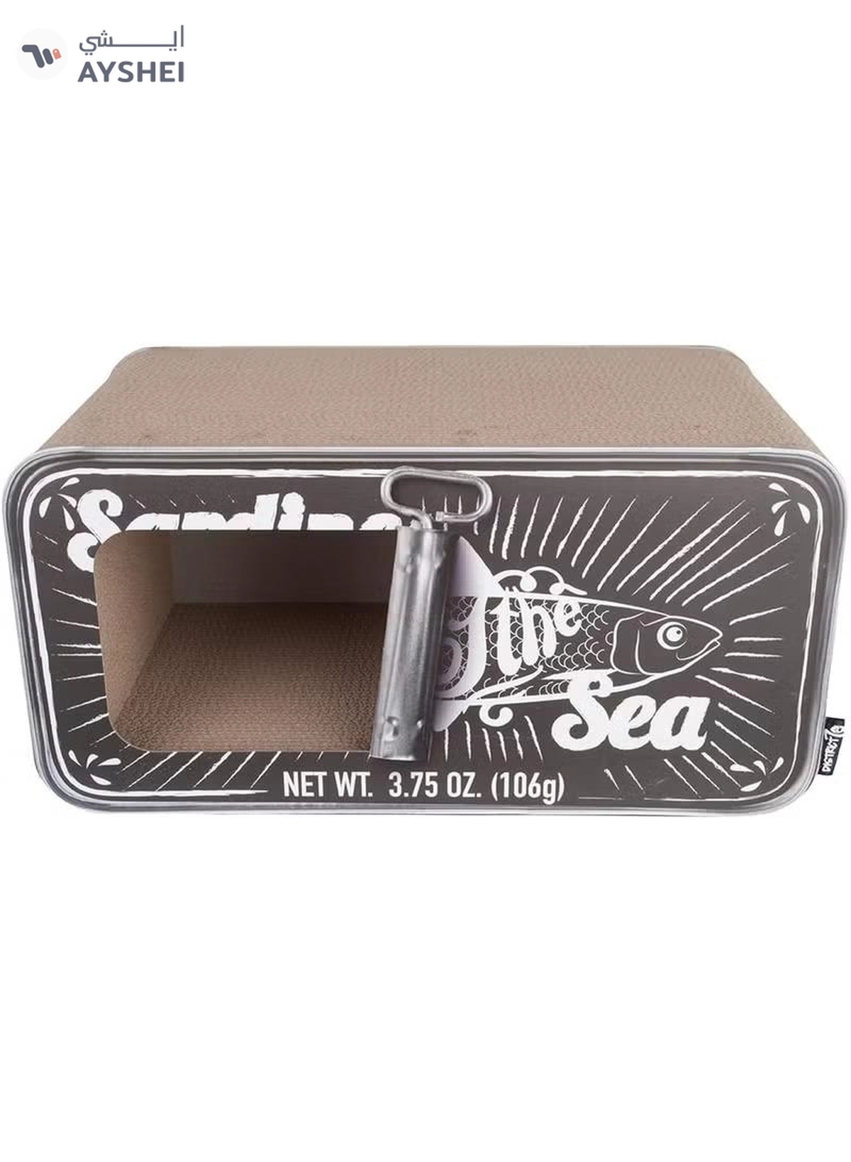 District 70 Sardine Cardboard Cat Scratcher, 60 x 30 x 30 cm, Black