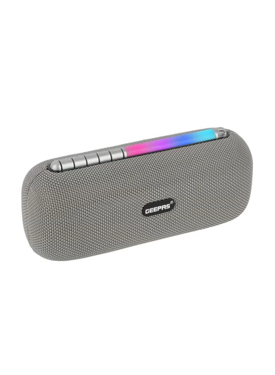 Geepas Rechargeable Bluetooth Speaker GMS11172, Bluetooth, TWS Function and FM Radio, Lightweight and Portable Design, Hands-Free Calling, Grey, 2 Years Warranty-1