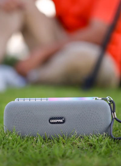 Geepas Rechargeable Bluetooth Speaker GMS11172, Bluetooth, TWS Function and FM Radio, Lightweight and Portable Design, Hands-Free Calling, Grey, 2 Years Warranty-2