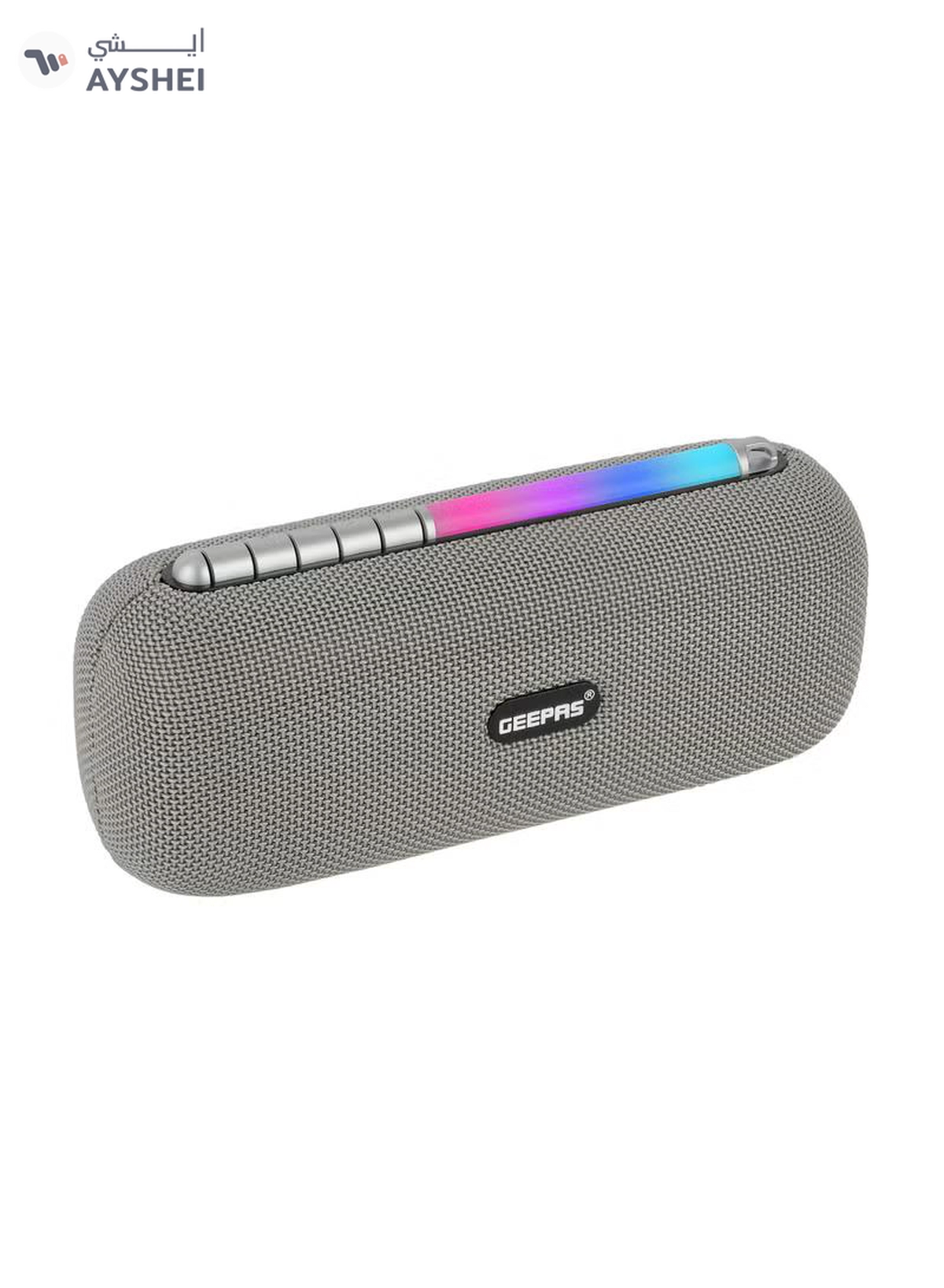 Geepas Rechargeable Bluetooth Speaker GMS11172, Bluetooth, TWS Function and FM Radio, Lightweight and Portable Design, Hands-Free Calling, Grey, 2 Years Warranty-1-1