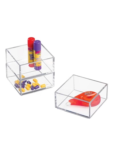 Eworld Set of 6 Clear Stackable Plastic Storage Containers-5