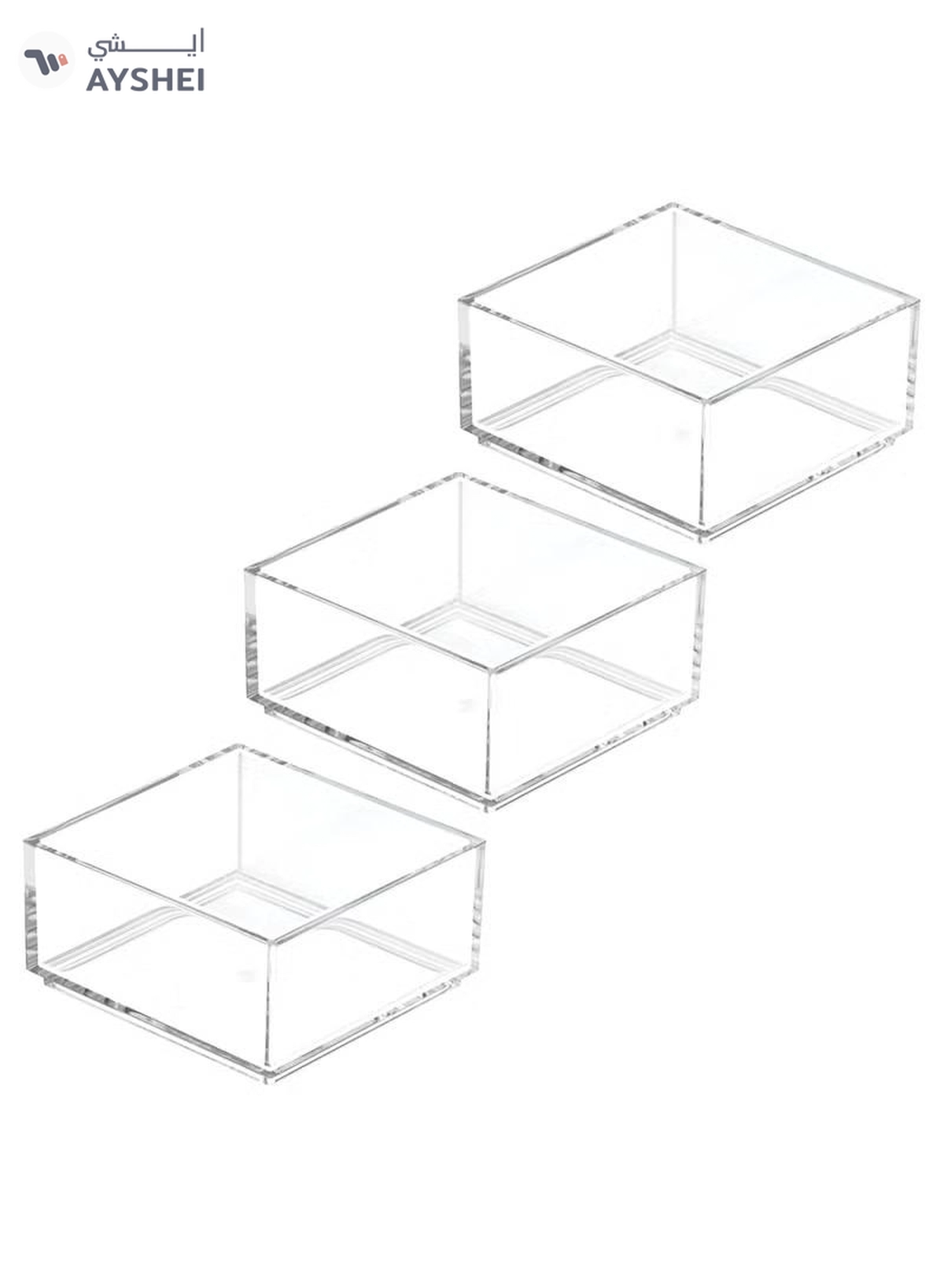 Eworld Set of 6 Clear Stackable Plastic Storage Containers-1-1