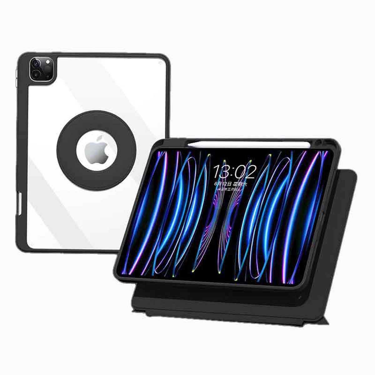KLIK Magnetic Detachable Case for iPad Pro 11" M5/M4, Black