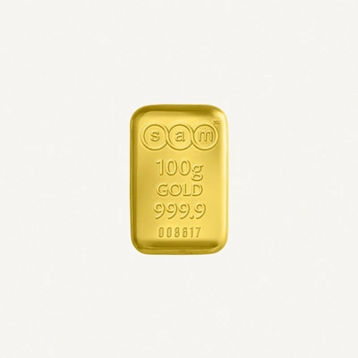 SAM 100gm Gold Casted Bar-0