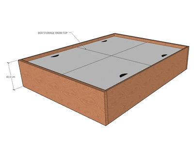 Bed Base with Box Storage, Custom Made-0