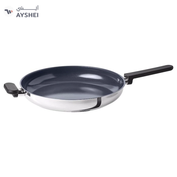 IKEA MIDDAGSMAT Frying Pan, Non-Stick Coating/Stainless Steel, 32 cm
