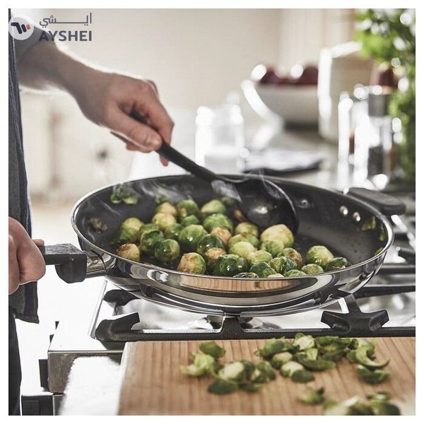 IKEA MIDDAGSMAT Frying Pan, Non-Stick Coating/Stainless Steel, 32 cm