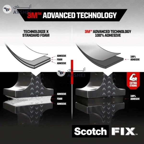 Scotch Fix Double-Face Transparent Mounting Tape
