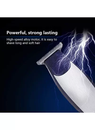 Kemei KM-5021 3 In 1 Rechargeable Trimmer & Clipper Blue/Silver 18.2 x 6 x 14cm-2