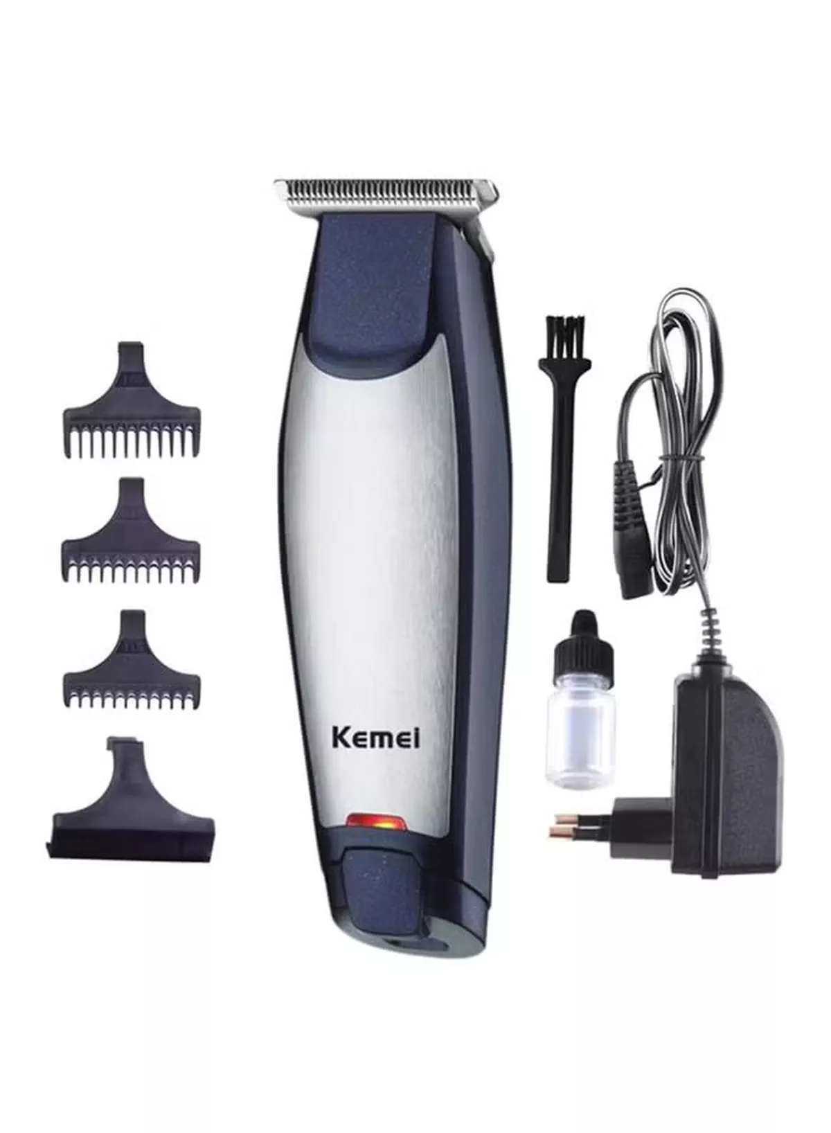 Kemei KM-5021 3 In 1 Rechargeable Trimmer & Clipper Blue/Silver 18.2 x 6 x 14cm