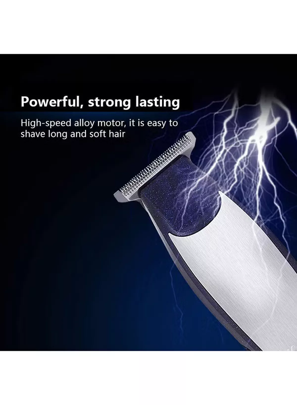 Kemei KM-5021 3 In 1 Rechargeable Trimmer & Clipper Blue/Silver 18.2 x 6 x 14cm-2-2