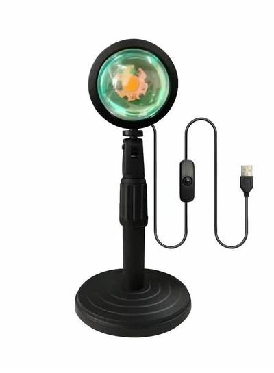 Yuwell Sunset Lamp Projection Lamp 360 Degree Rotation Lamp Led Light Sunset Night Lamp Light Projector Lamp For Party Bedroom Decor-1