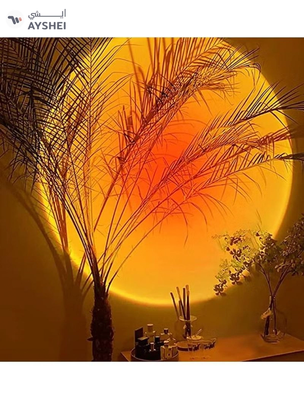 Yuwell Sunset Lamp Projection Lamp 360 Degree Rotation Lamp Led Light Sunset Night Lamp Light Projector Lamp For Party Bedroom Decor