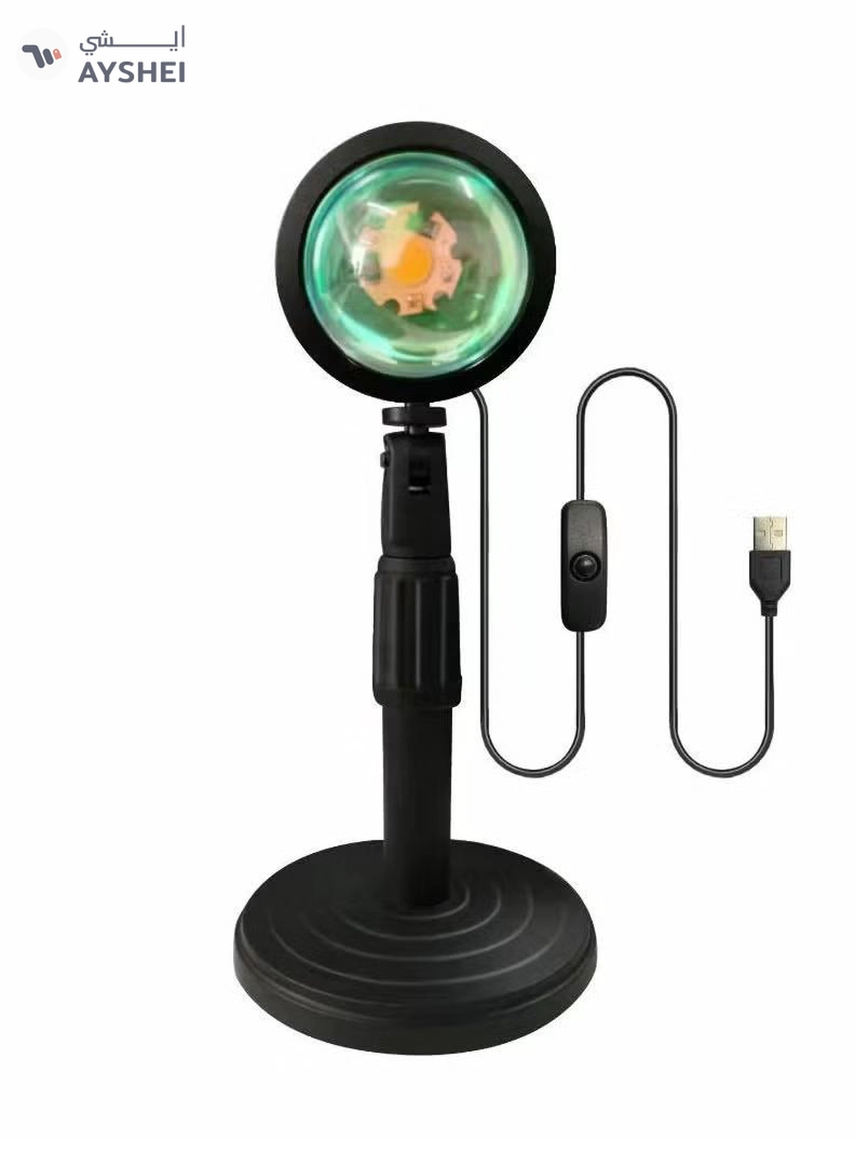 Yuwell Sunset Lamp Projection Lamp 360 Degree Rotation Lamp Led Light Sunset Night Lamp Light Projector Lamp For Party Bedroom Decor-1-1