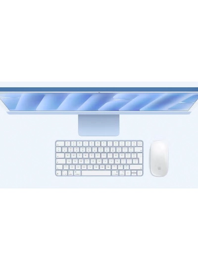 Apple 24-inch iMac with Retina 4.5K Display, M4 Chip 10-Core CPU 10-Core GPU Processor/16GB RAM/256GB SSD/macOS English/Arabic Blue-3