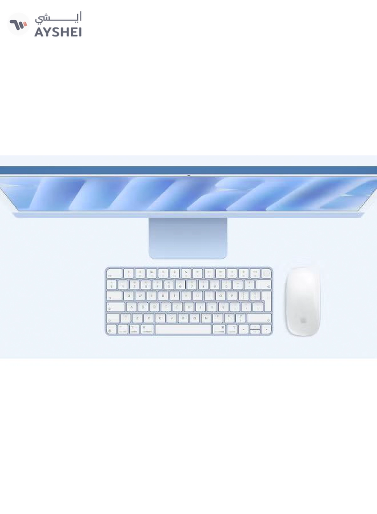 Apple 24-inch iMac with Retina 4.5K Display, M4 Chip 10-Core CPU 10-Core GPU Processor/16GB RAM/256GB SSD/macOS English/Arabic Blue-3-3