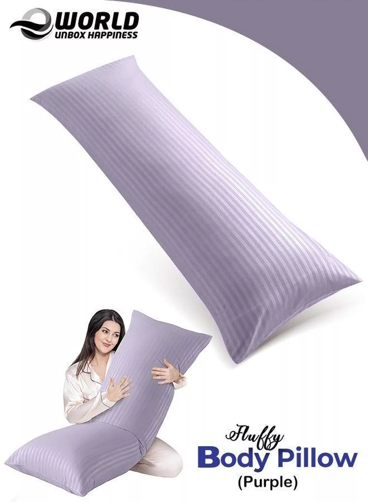 Premium Full Body Pillow for Adults, Ultra-Smooth Polyester Fiber, Breathable & Ideal for Side Sleepers, with Ultra-Soft Cotton Cover, Available in Multiple Colors, 120x45 cm-1-1