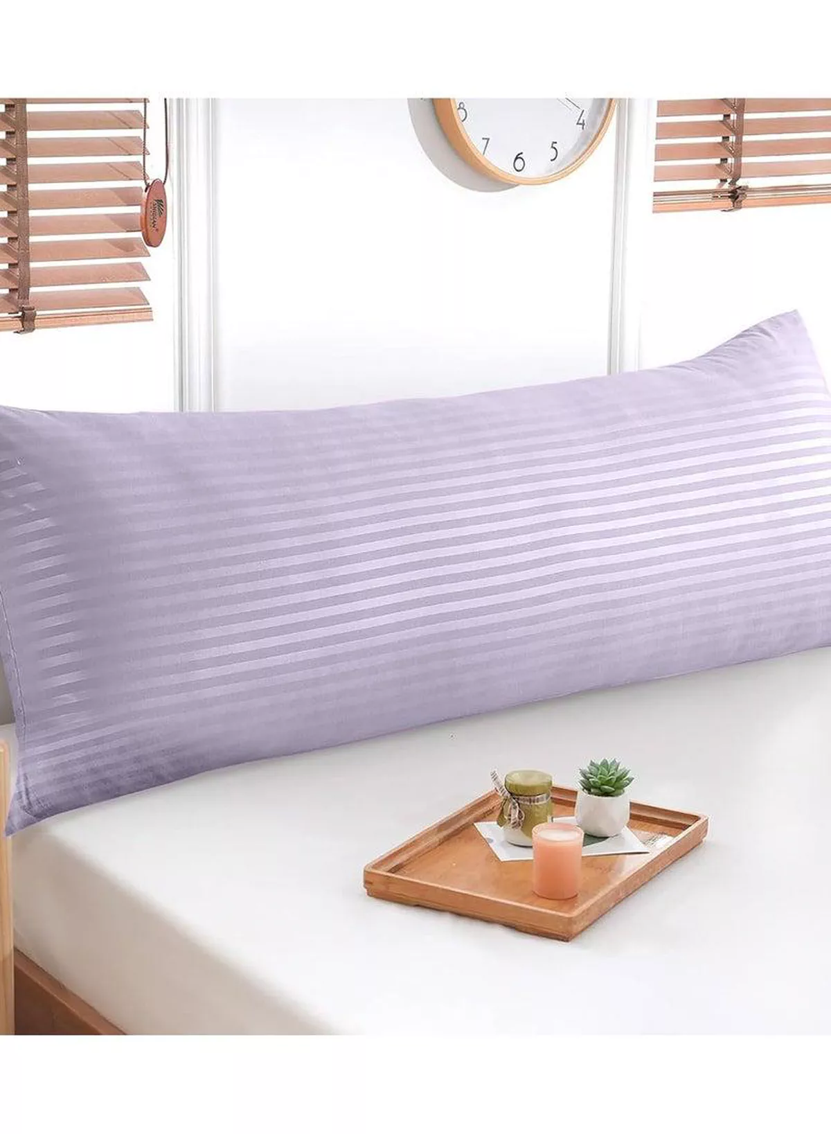 Premium Full Body Pillow for Adults, Ultra-Smooth Polyester Fiber, Breathable & Ideal for Side Sleepers, with Ultra-Soft Cotton Cover, Available in Multiple Colors, 120x45 cm-4-4