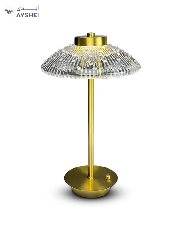 Yuwell Crystal Table Lamp Acrylic Touch Lamp Portable Led Table Lamp With 3 Light Color Modes With Touch Sensor 3-Levels Brightness Desk Lamp For Room Party And Restaurant Decor