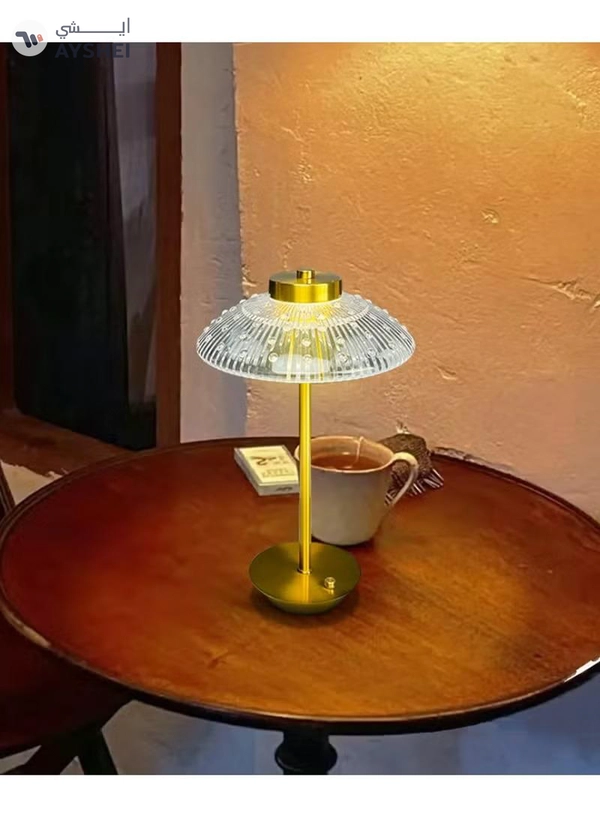Yuwell Crystal Table Lamp Acrylic Touch Lamp Portable Led Table Lamp With 3 Light Color Modes With Touch Sensor 3-Levels Brightness Desk Lamp For Room Party And Restaurant Decor