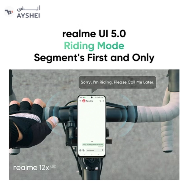 realme 12x Glowing Black Dual SIM 8GB RAM 256GB 5G - Middle East Version