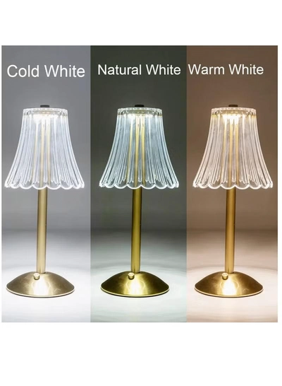 Yuwell Crystal Table Lamp Acrylic Touch Lamp Portable Led Table Lamp With 3 Light Color Modes With Touch Sensor 3-Levels Brightness Desk Lamp For Room Party And Restaurant Decor-2