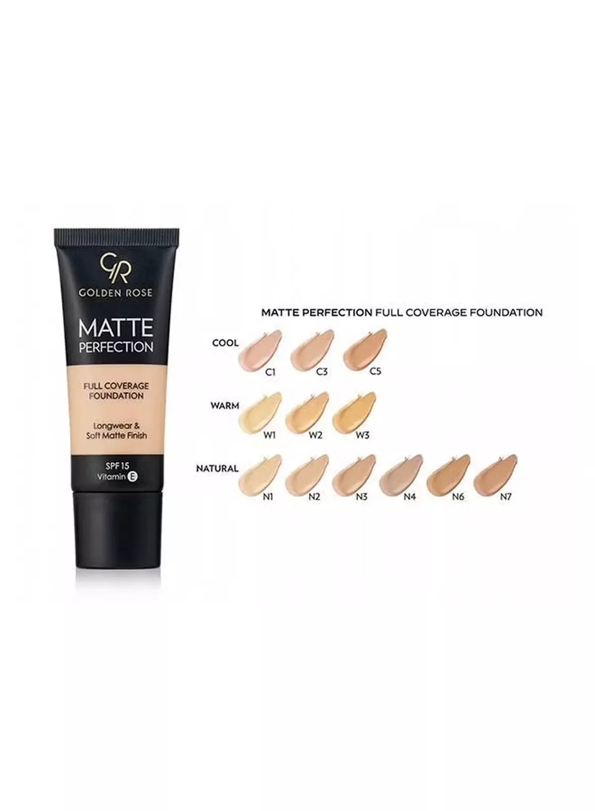 Golden Rose GR Matte Perfection Foundation No-Warm 2-1-1