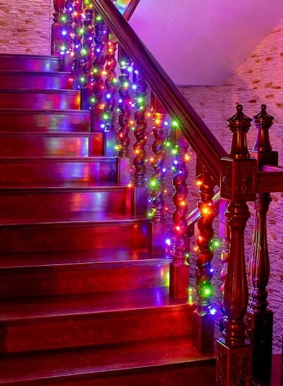 JIHAM 300 LED 25 Meter Curtain String Lights Multi Modes Fairy Hanging Lights For Bedroom, Wedding, Party Home And Garden Fairy Light-6