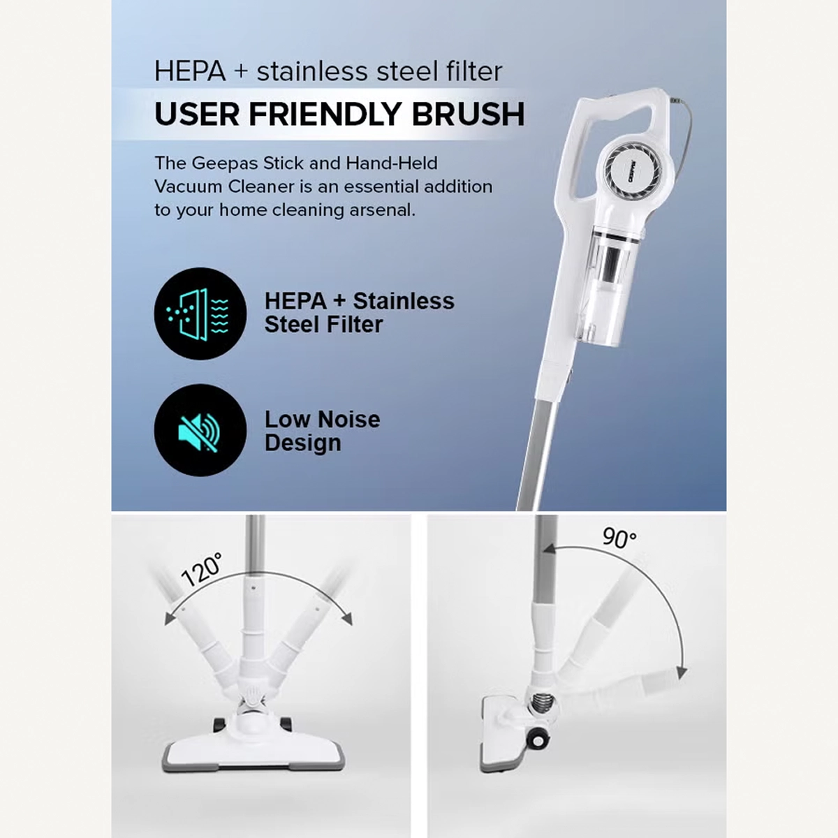 GEEPAS Stick & Handheld Vacuum Cleaner-2-2