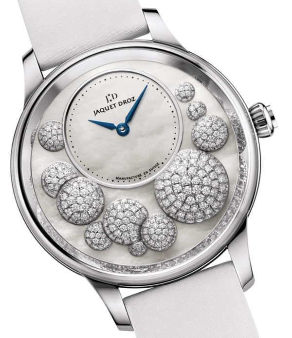 Jaquet-Droz Petite Heure Minute | Diamonds 41mm White Gold case with Mother of Pearl Dial | Condition: New | Year of production 2018 (Approximation) | Original box | Original papers