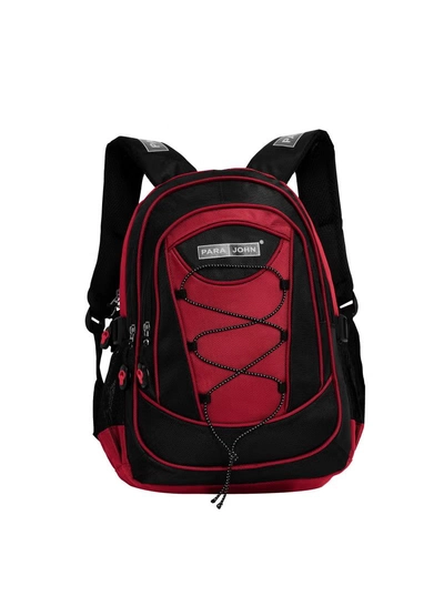 PARAJOHN Classic Students School Backpack Red-0