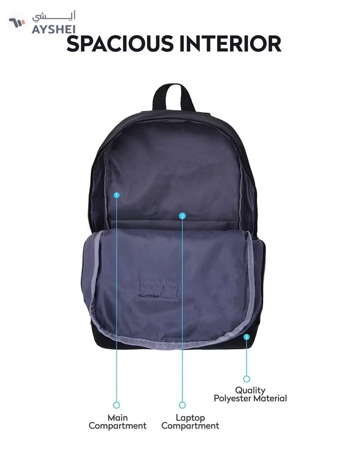 PARA JOHN Backpack, 16'' Rucksack - Unique Design Travel Laptop Backpack/Rucksack - Hiking Travel Camping Backpack - Business Travel Laptop Backpack - College School Computer Rucksack Bag for Men/Women-3-3