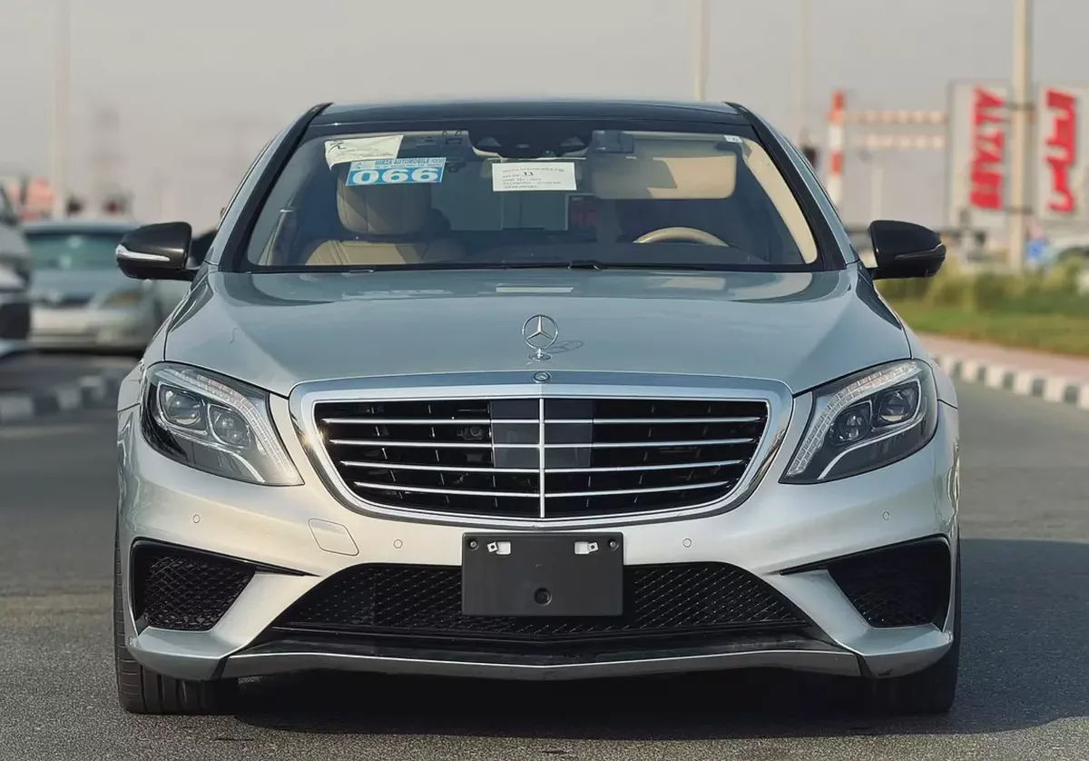 MERCEDES BENZ S63 ///AMG - 2014 - SILVER WITH BEIGE - SUPER CLEAN CAR FRESH JAPAN IMPORT-2-2