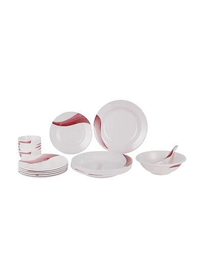 DELCASA 20-Piece Melamineware Dinner Set White/Blue 45cm-0