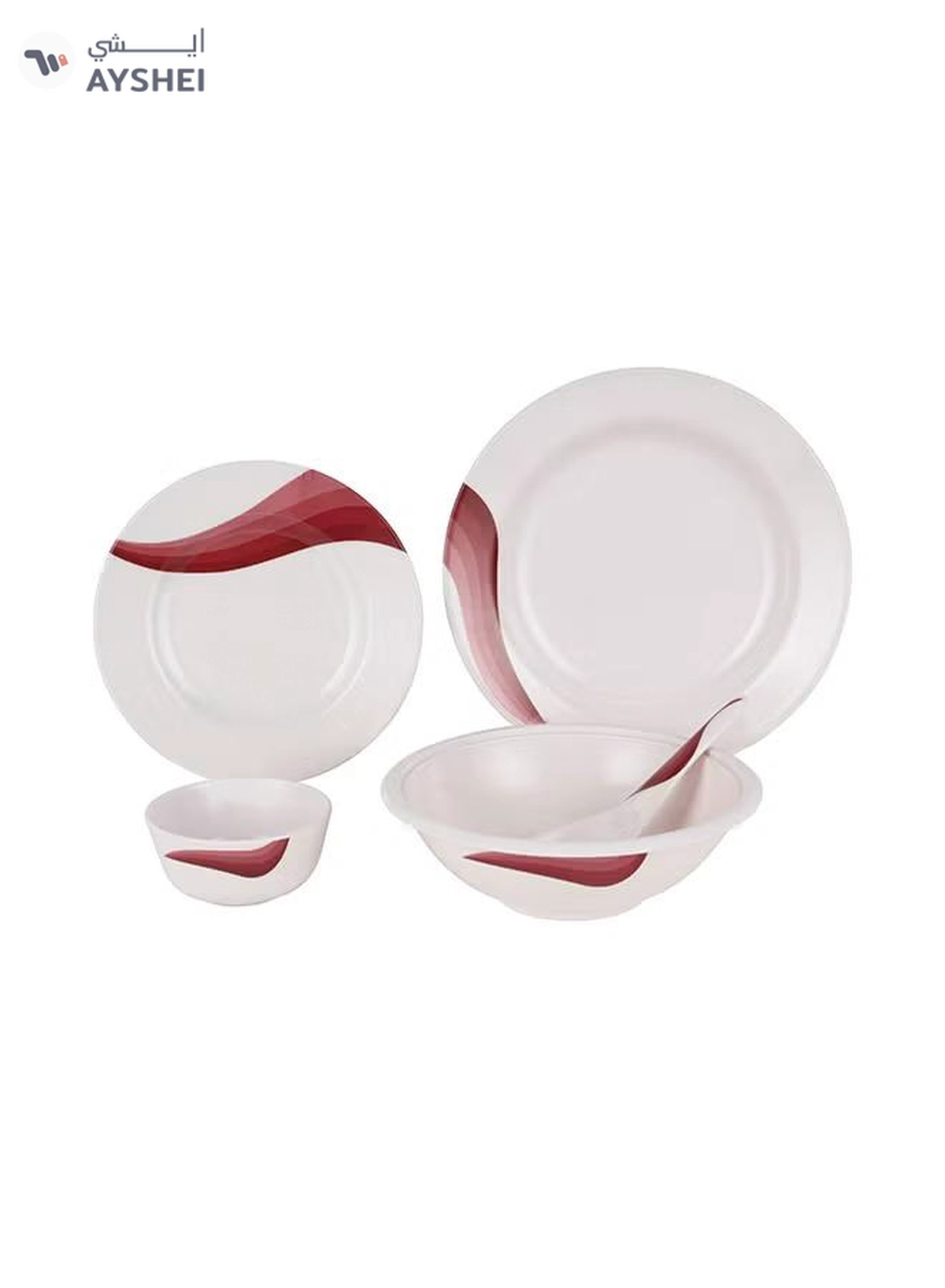 DELCASA 20-Piece Melamineware Dinner Set White/Blue 45cm-1-1