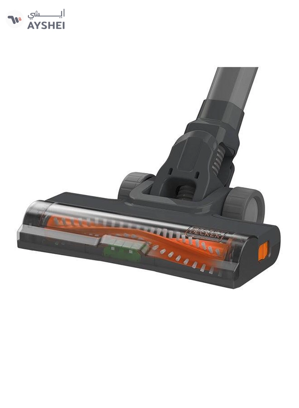 BLACK+DECKER Cordless Stick Vacuum Cleaner With 2-In-1 Function And Litium Ion Power Series Battery Charge Indicator 500 ml 150 W BHFEA520J-GB Grey/Orange