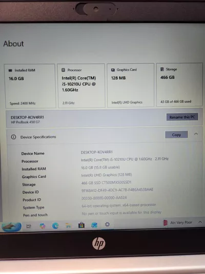HP 15 Inch Laptop | 2020 - 21 model | 10th Gen | 16-512 GB-6