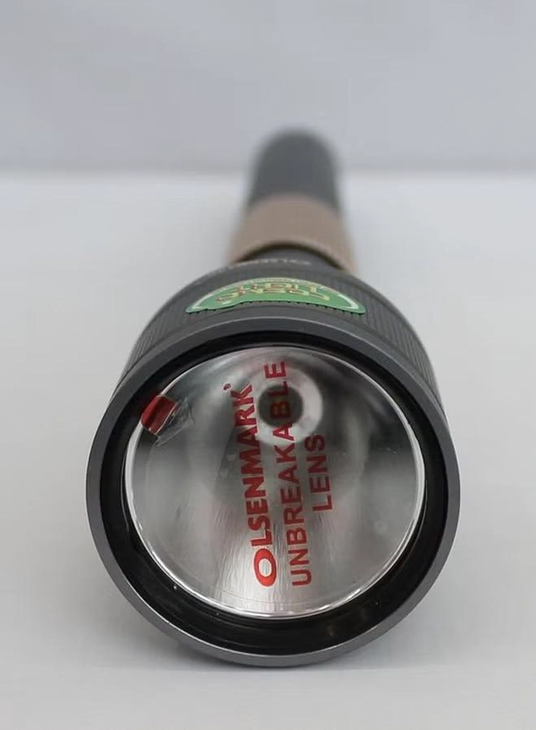 Olsenmark Rechargeable LED Handheld Flashlight Torch Grey