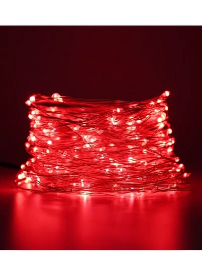 Yuwell Fairy Light Battery Operated Waterproof Starry Firefly Copper Wire String Light 5M 50 Led For Wedding Party Home And Garden Decorations Red-0